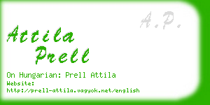 attila prell business card